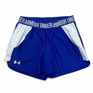 Under Armour‎ Royal Blue White Shorts Women's Small Activewear Fitness